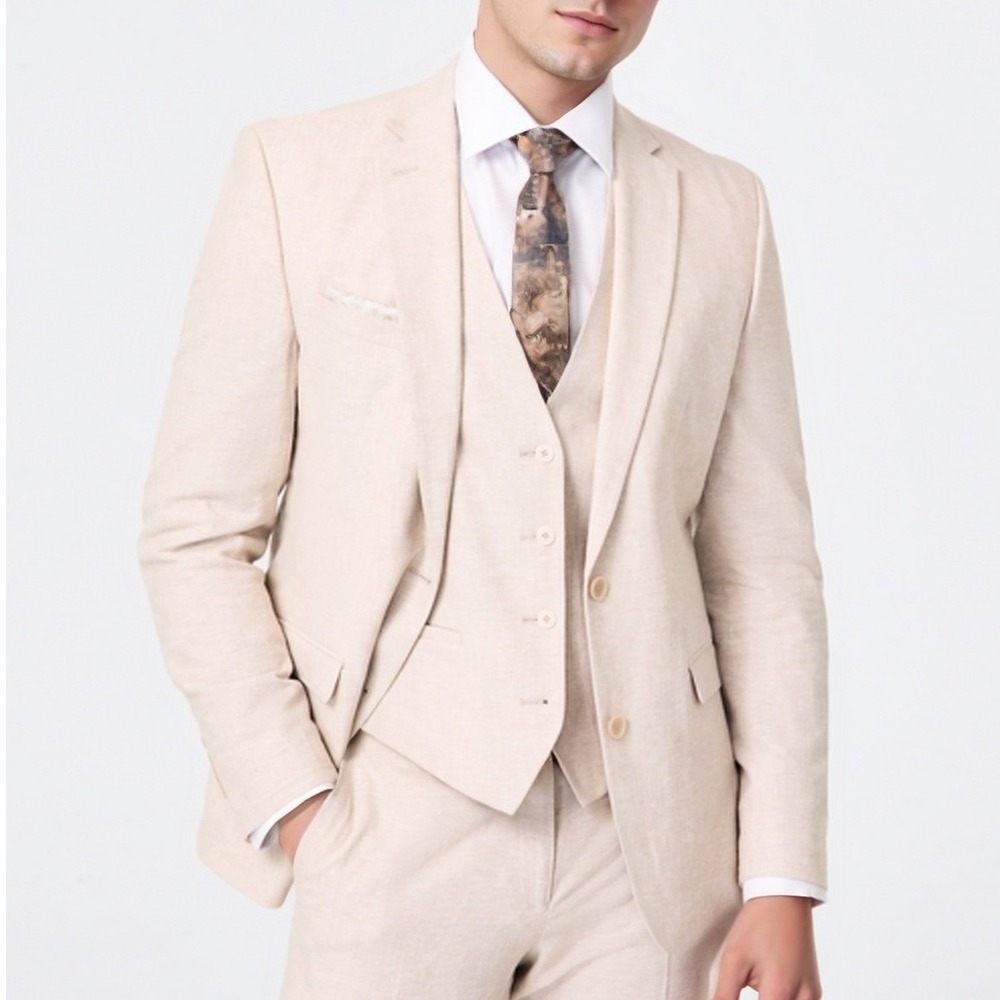 Bar III Men Sport Coat Slim Fit Natural 38S Linen Blazer Suit Jacket Luxury NWT